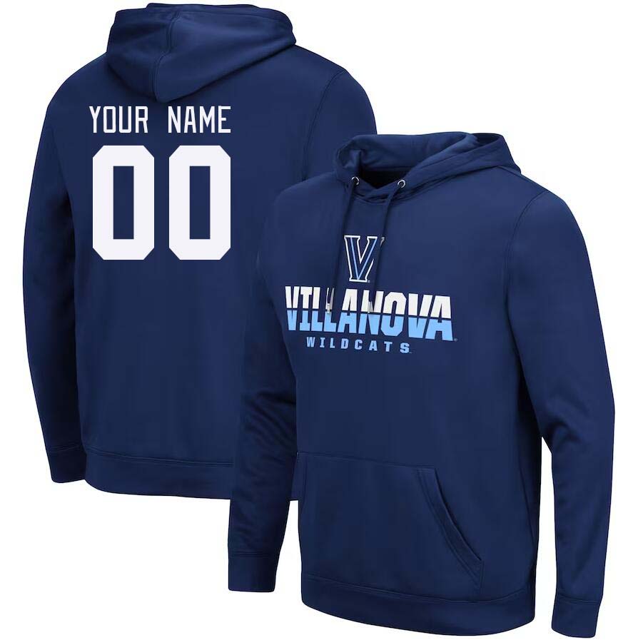 Custom Villanova Wildcats Name And Number College Hoodie-Navy - Click Image to Close